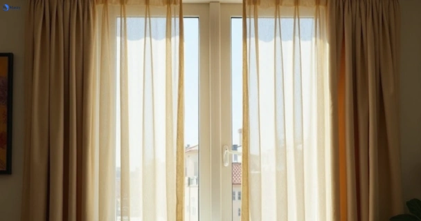 Dull dusty drapes in sunbury-vic before professional cleaning